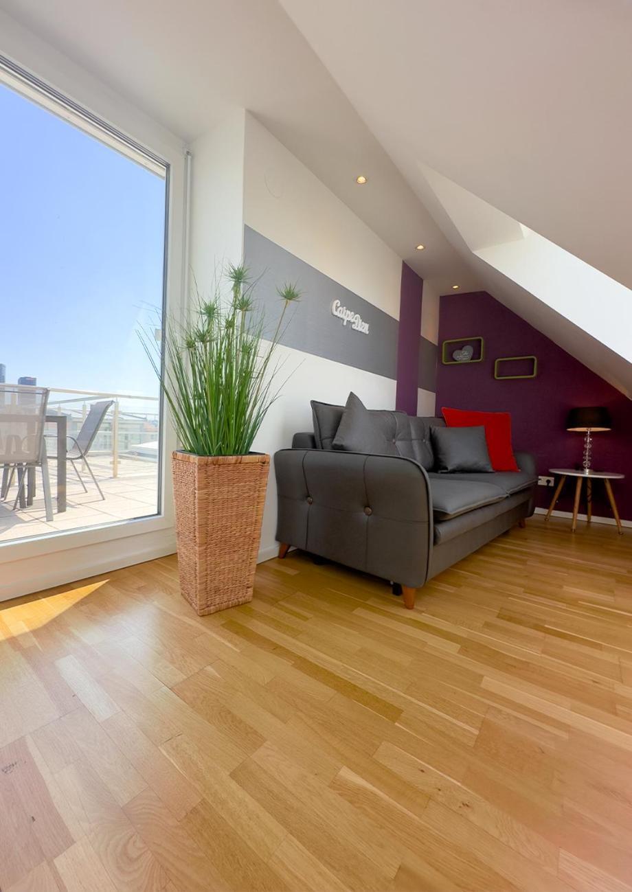 Elegant Duplex Danube Canal Vienna Esterno foto